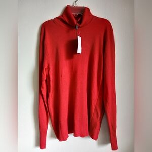 NWT Cable & Cauge Red Turtleneck Sweater Size Large